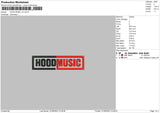 Hood Music V3 Embroidery File 6 sizes