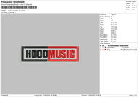 Hood Music V3 Embroidery File 6 sizes