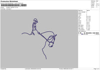 Horse Lineart Embroidery File 6 sizes