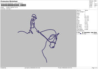 Horse Lineart Embroidery File 6 sizes