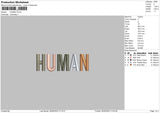 Human Embroidery File 6 sizes