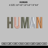 Human Embroidery File 6 sizes