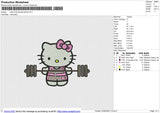 Hello Kitty Bodybuilding Embroidery File 6 size