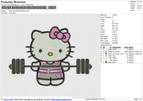 Hello Kitty Bodybuilding Embroidery File 6 size