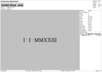 Roman Numerals 010 Embroidery File 6 sizes