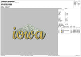 Iowa Embroidery File 6 sizes