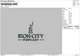 Iron City Embroidery File 6 sizes