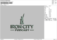 Iron City Embroidery File 6 sizes