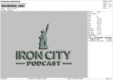 Iron City Embroidery File 6 sizes