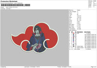 Itachi Cloud Embroidery File 6 sizes