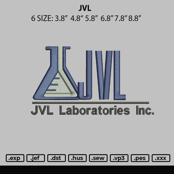 Jvl Emboidery File 6 sizes