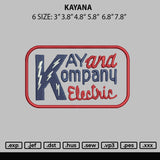 Kayana Embroidery File 6 sizes