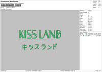 Kiss Land Embroidery File 6 sizes