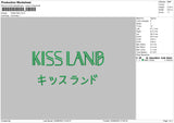 Kiss Land Embroidery File 6 sizes