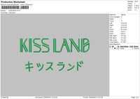 Kiss Land Embroidery File 6 sizes