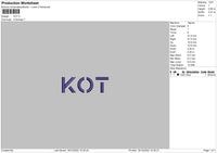 Kot Embroidery File 6 sizes