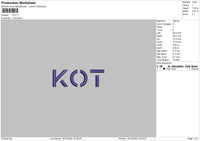 Kot Embroidery File 6 sizes