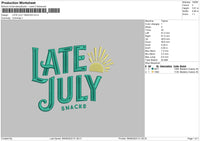 Late July Embroidery File 6 sizes