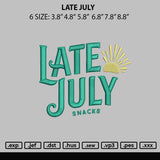 Late July Embroidery File 6 sizes