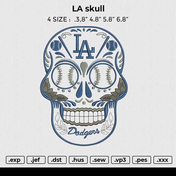 LA skull Embroidery