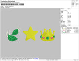 Leaf Star Crown Embroidery