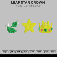 Leaf Star Crown Embroidery