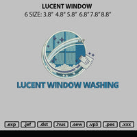 Lucent Window Embroidery File 6 sizes