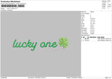 Lucky One Embroidery File 6 sizes