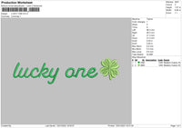 Lucky One Embroidery File 6 sizes