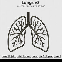 Lungs v2 Embroidery