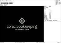 Lorac V1 Embroidery File 6 sizes