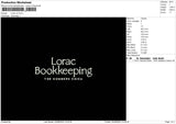 Lorac V2 Embroidery File 6 sizes