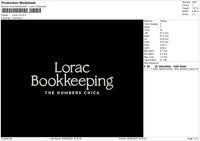 Lorac V2 Embroidery File 6 sizes