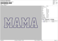 Mama text 1 Embroidery