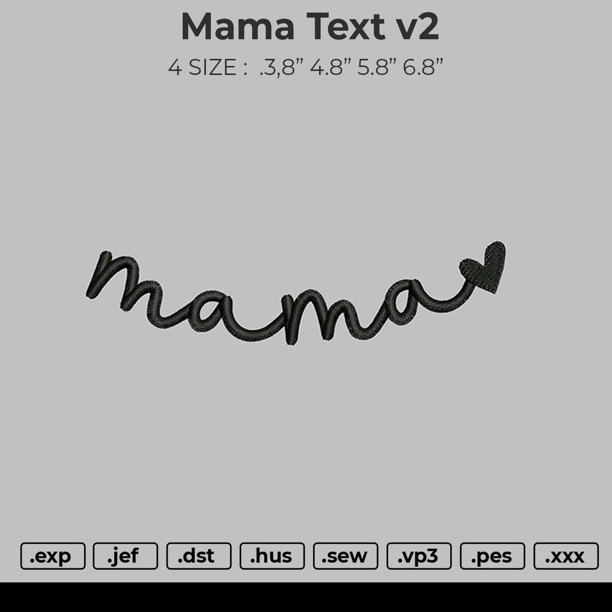 Mama Text V2 – embroiderystores