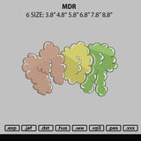 Mdr Embroidery File 6 sizes