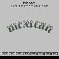 Mexican Embroidery File 6 sizes