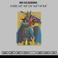 Mh Academia Embroidery File 6 sizes