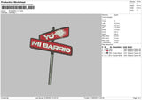 Mi Barrio V1 Embroidery File 6 sizes