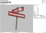 Mi Barrio V1 Embroidery File 6 sizes