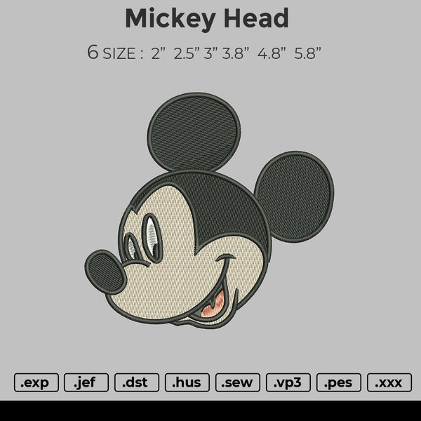 Mickey Head Embroidery