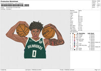 MILWAUKEE PLAYER Embroidery