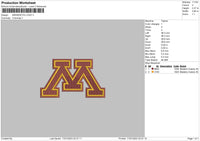 Minnesota L Embroidery File 6 sizes