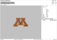 Minnesota L Embroidery File 6 sizes