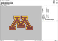 Minnesota L Embroidery File 6 sizes