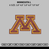 Minnesota L Embroidery File 6 sizes