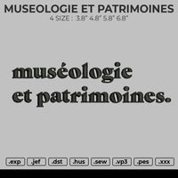 MUSEOLOGIE ET PATRIMOINES Embroidery