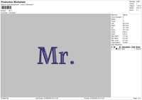 Mr Embroidery File 6 sizes