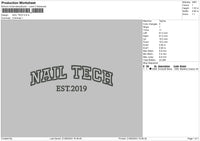 Nail Tech Embroidery File 6 sizes