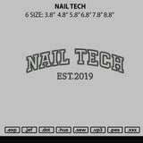 Nail Tech Embroidery File 6 sizes